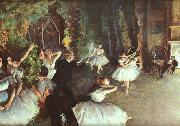 Edgar Degas Rehearsal on the Stage oil